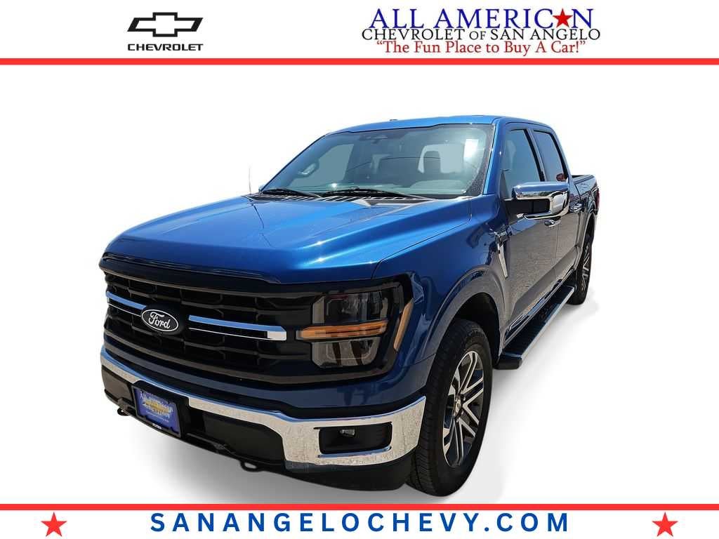 2024 Ford F-150 XLT in Blu/Blue — front three-quarter view