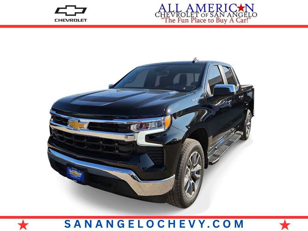 2026 Chevrolet Silverado 1500 LT in Black — front three-quarter view