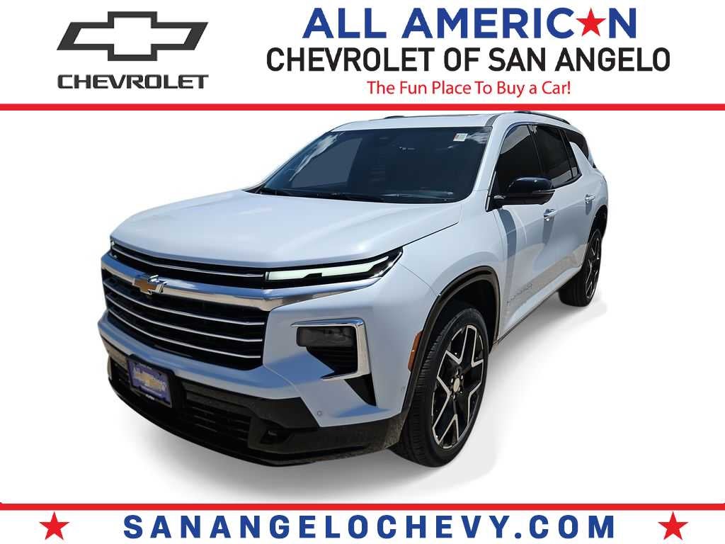 2026 Chevrolet Traverse High Country in Polar White Tricoat — front three-quarter view