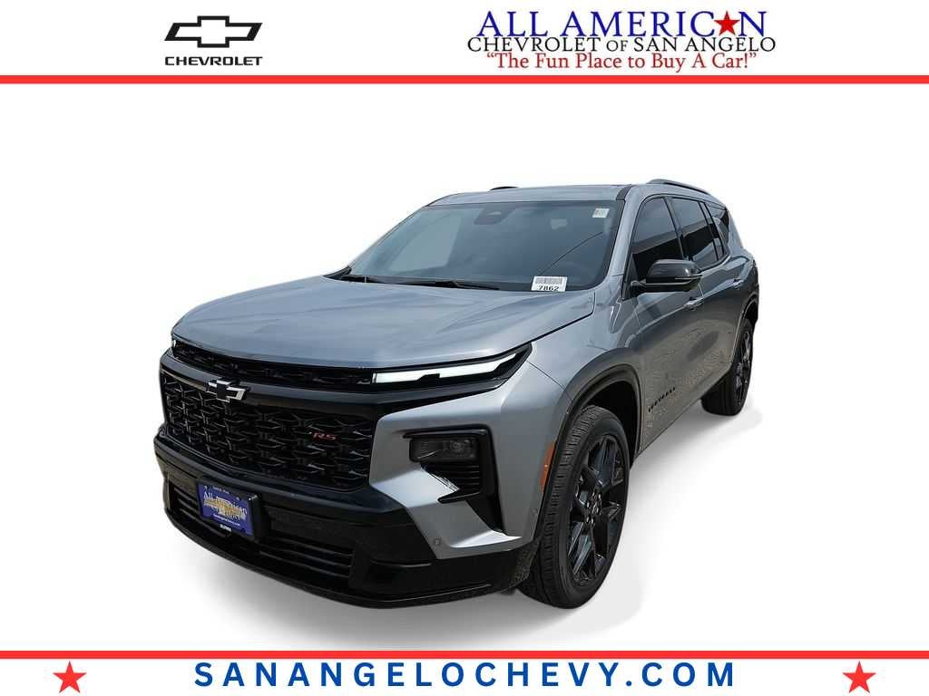 2026 Chevrolet Traverse RS in Sterling Gray Metallic — front three-quarter view