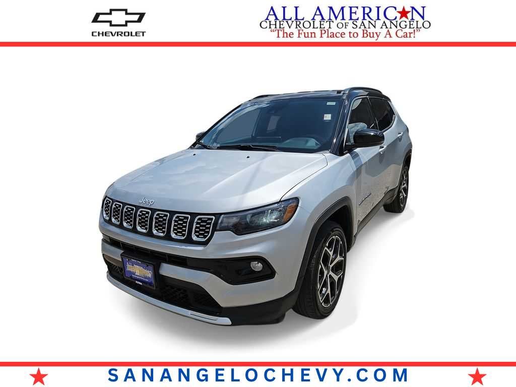 2025 Jeep Compass Limited in Sil/Silver — front three-quarter view