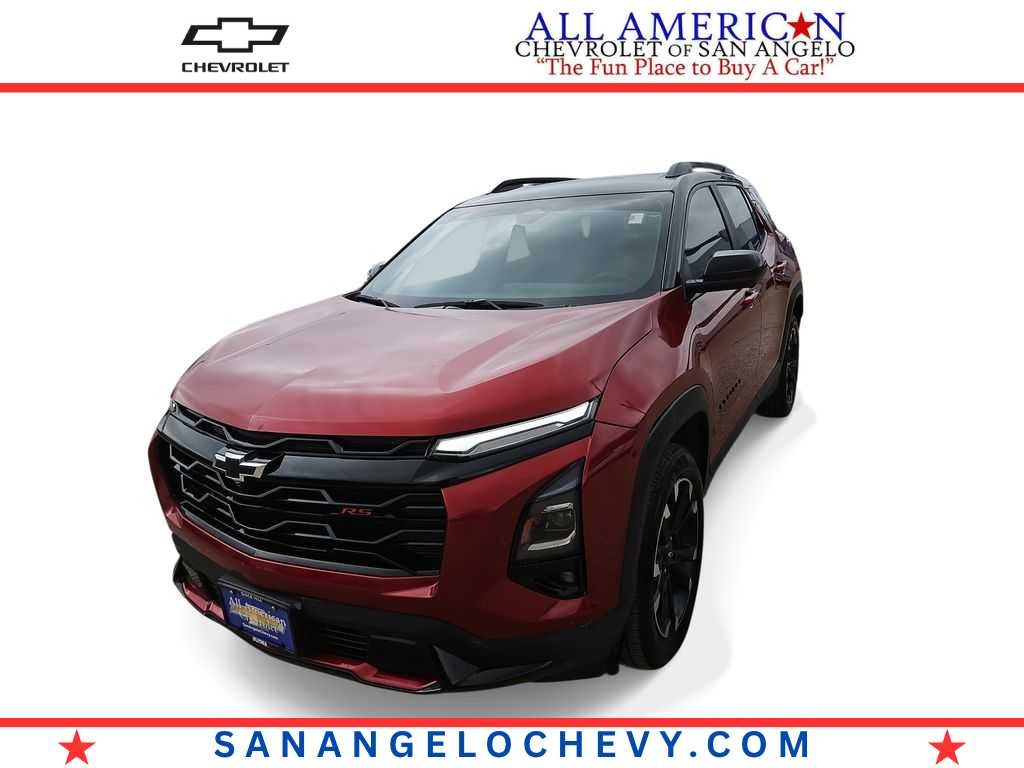 2026 Chevrolet Equinox RS in Radiant Red Tintcoat — front three-quarter view